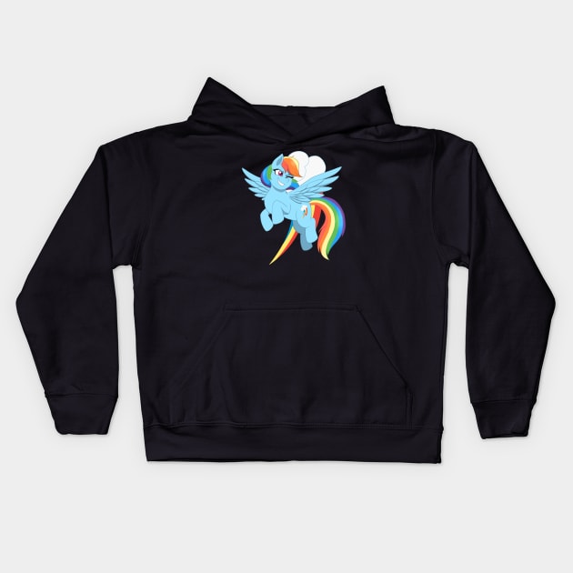 Rainbow Dash Kids Hoodie by SkyBlueArts